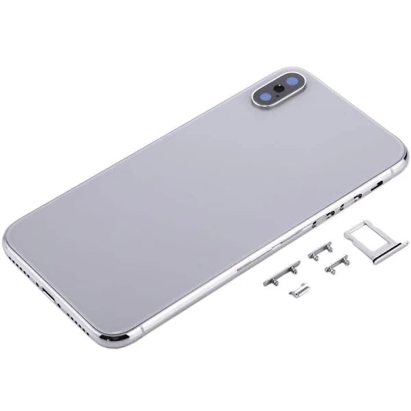 Rear Housing for iPhone X (NO LOGO)-Silver Rear Housing for iPhone X (NO LOGO)-Silver
